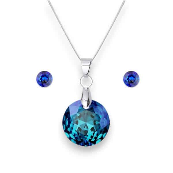 Hold Swarovski kristályos nemesacél szett - Bermuda Blue