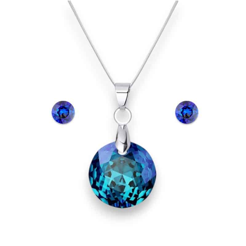 Hold Swarovski kristályos nemesacél szett - Bermuda Blue