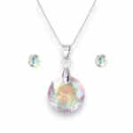Hold Swarovski kristályos nemesacél szett - Crystal AB