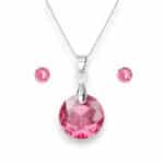 Hold Swarovski kristályos nemesacél szett - Rose