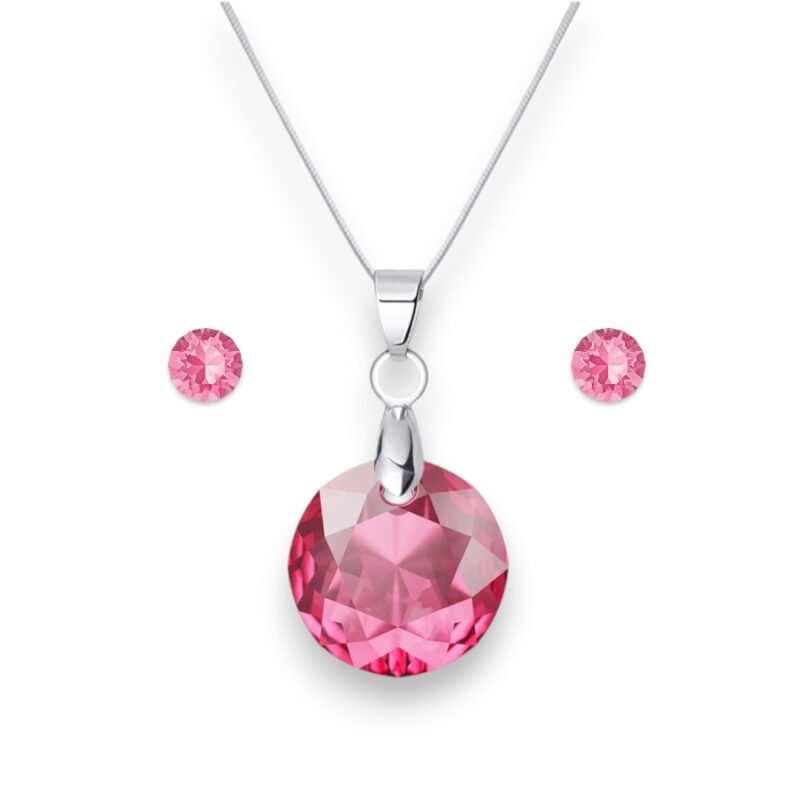 Hold Swarovski kristályos nemesacél szett - Rose