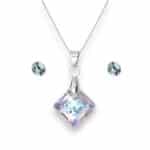 Rombusz Swarovski kristályos nemesacél szett - Vitrail light