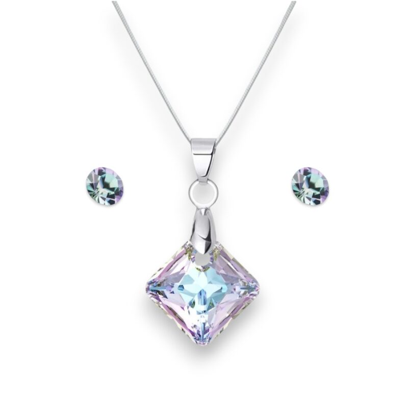 Rombusz Swarovski kristályos nemesacél szett - Vitrail light