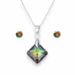 Rombusz Swarovski kristályos nemesacél szett - Vitrail Medium