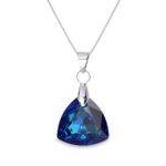 16 mm Kiwa Swarovski kristályos nemesacél nyaklánc - Bermuda Blue