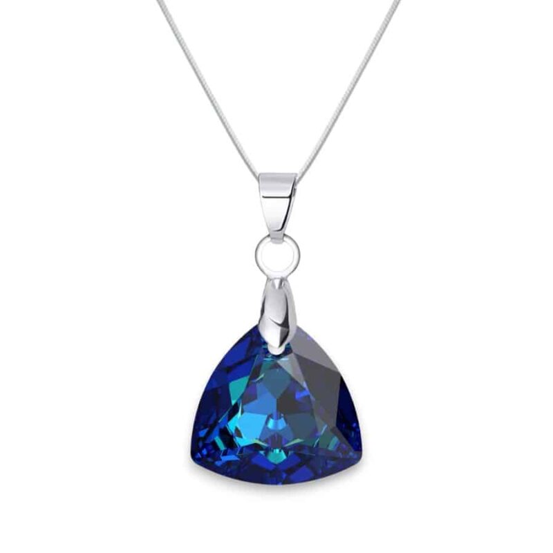 16 mm Kiwa Swarovski kristályos nemesacél nyaklánc - Bermuda Blue