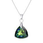 16 mm Trilliant Swarovski kristályos nemesacél nyaklánc - Vitrail Medium