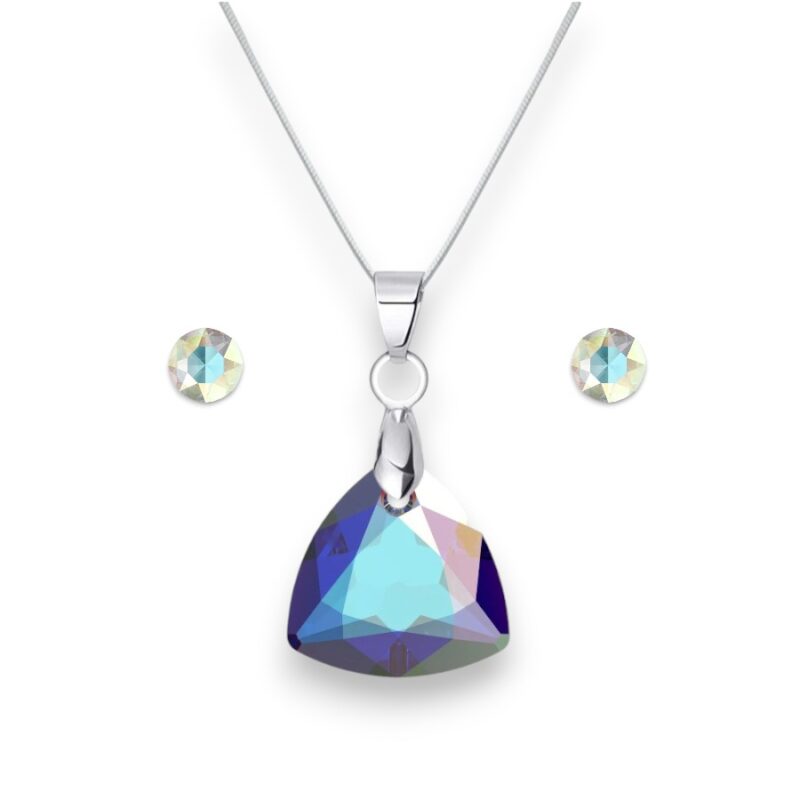 Trilliant Swarovski kristályos nemesacél szett - Crystal AB
