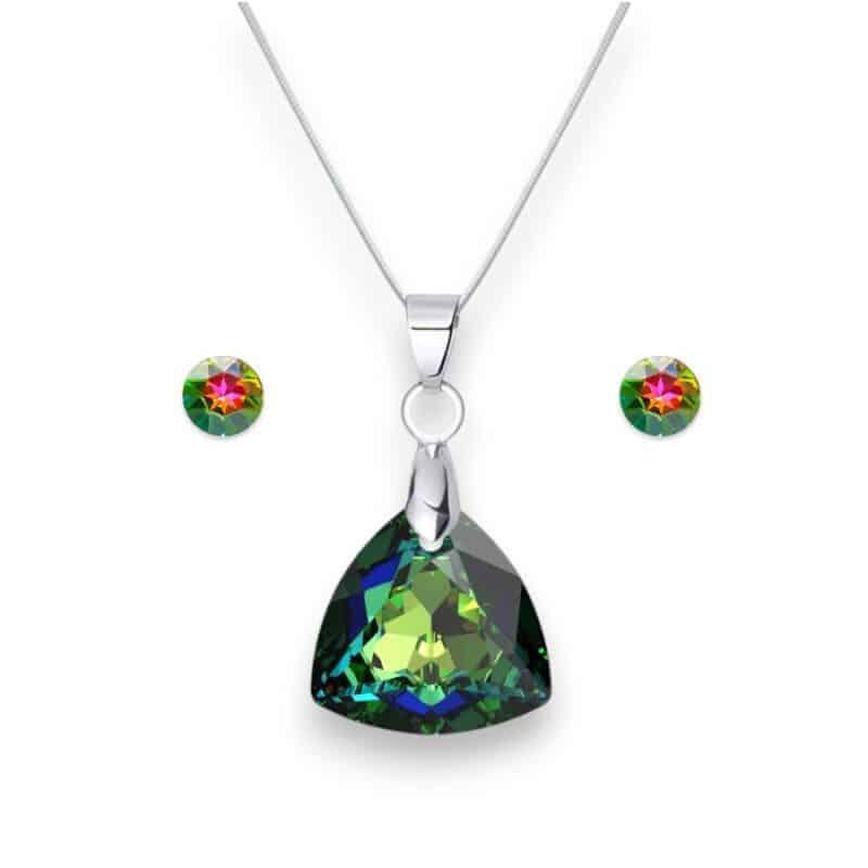 Trilliant Swarovski kristályos nemesacél szett - Vitrail Medium