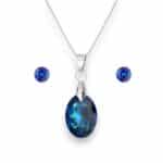 Nap Swarovski kristályos nemesacél szett - Bermuda Blue