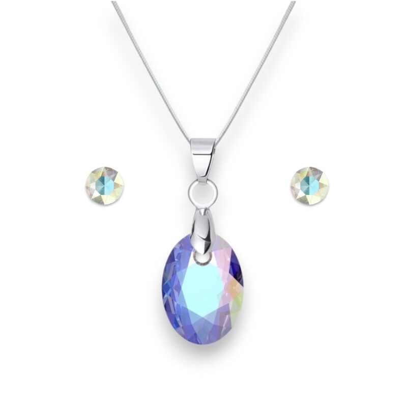 Nap Swarovski kristályos nemesacél szett - Crystal AB
