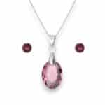 Nap Swarovski kristályos nemesacél szett - Rose