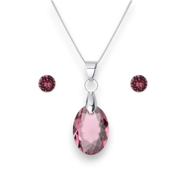 Nap Swarovski kristályos nemesacél szett - Rose