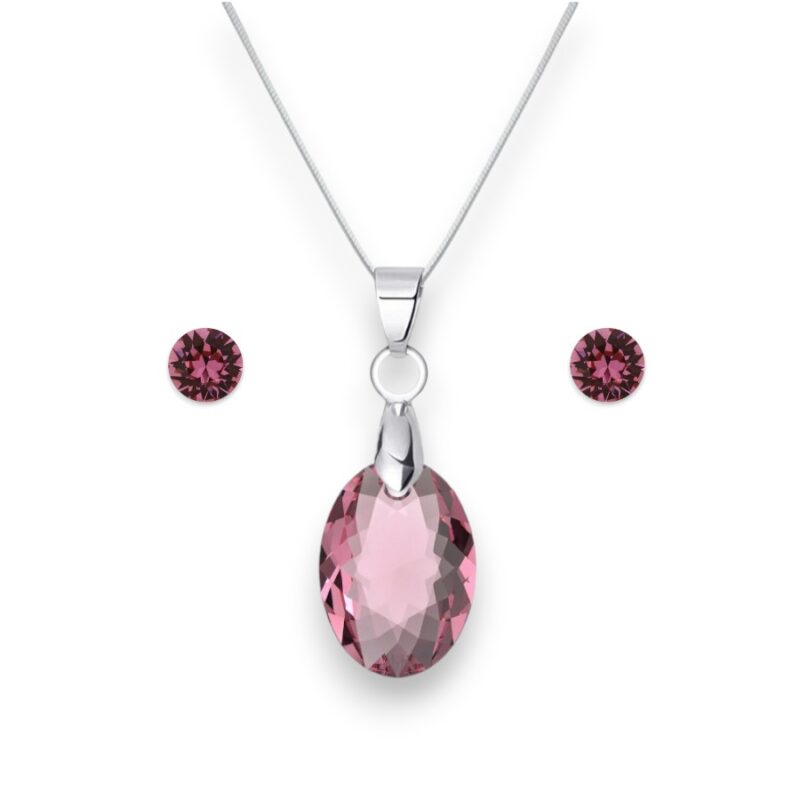 Nap Swarovski kristályos nemesacél szett - Rose