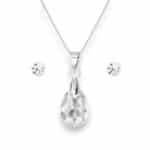 Csepp Swarovski kristályos nemesacél ékszer szett - Crystal