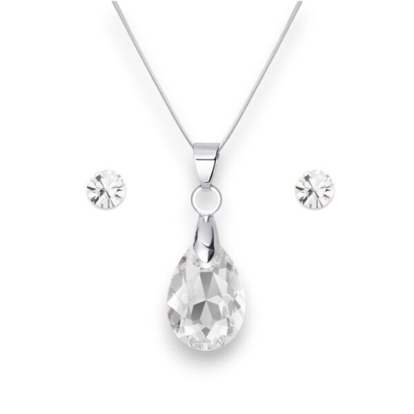 Csepp Swarovski kristályos nemesacél ékszer szett - Crystal