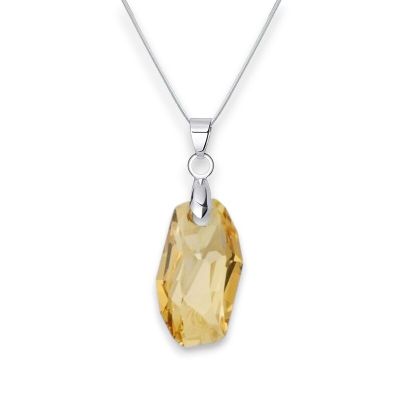 Meteor Swarovski kristályos nemesacél nyaklánc - 18 mm Golden Shadow