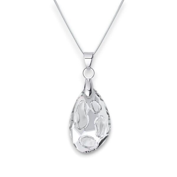 Radiolar Swarovski kristályos nemesacél nyaklánc - 18 mm Crystal