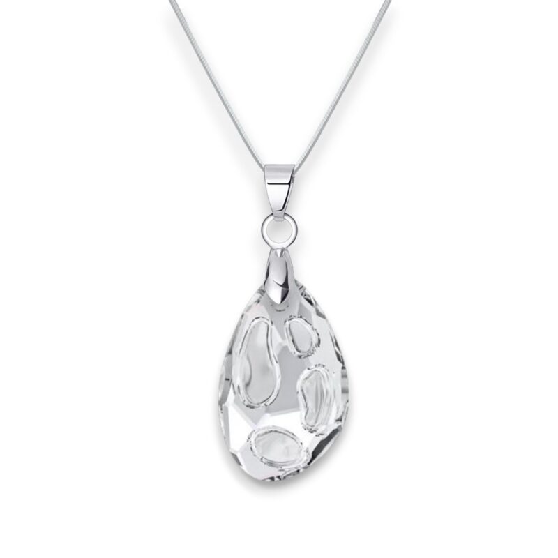 Radiolar Swarovski kristályos nemesacél nyaklánc - 18 mm Crystal