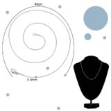 ezüst színű nemesacél nyaklánc