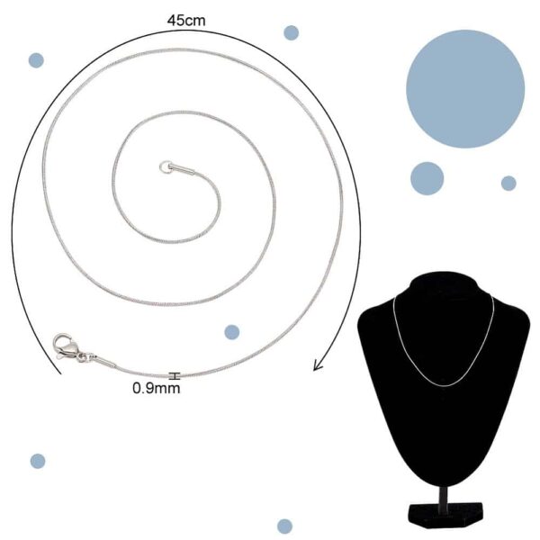 ezüst színű nemesacél nyaklánc