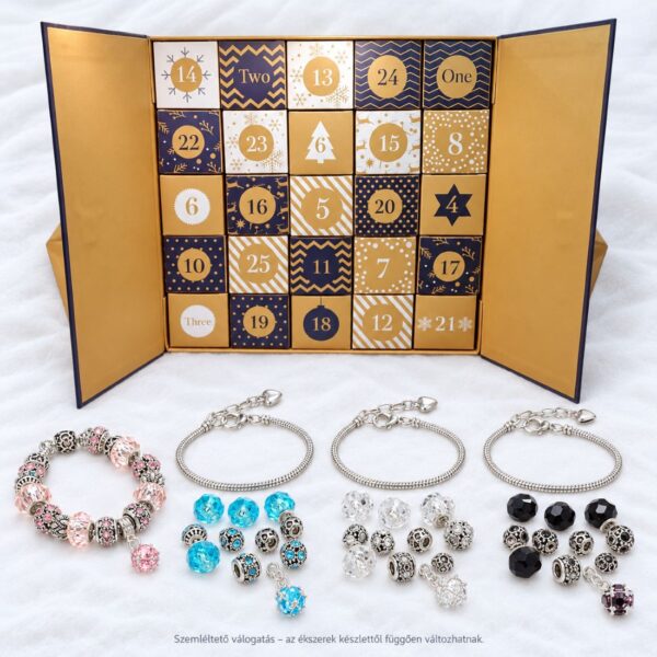 Pandora stílusó charm karkötő adventi naptár - EKszerWebshop.hu