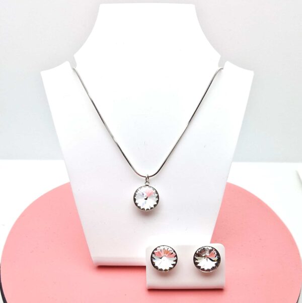 12 mm Rivoli Swarovski kristályos ékszerszett - Crystal