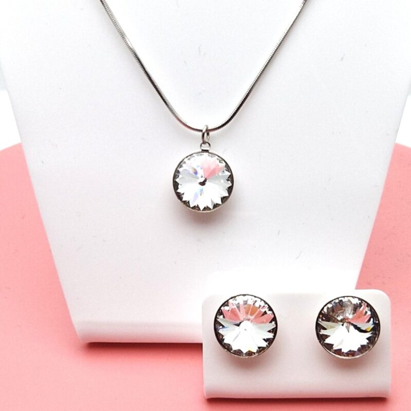 12 mm Rivoli Swarovski kristályos ékszerszett - Crystal