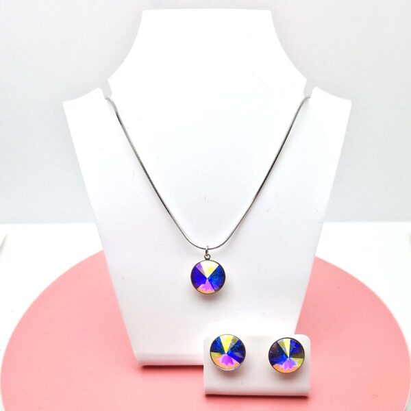 12 mm Rivoli Swarovski kristályos ékszerszett - Crystal AB