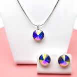 12 mm Rivoli Swarovski kristályos ékszerszett - Crystal AB - ajándék díszdobozban