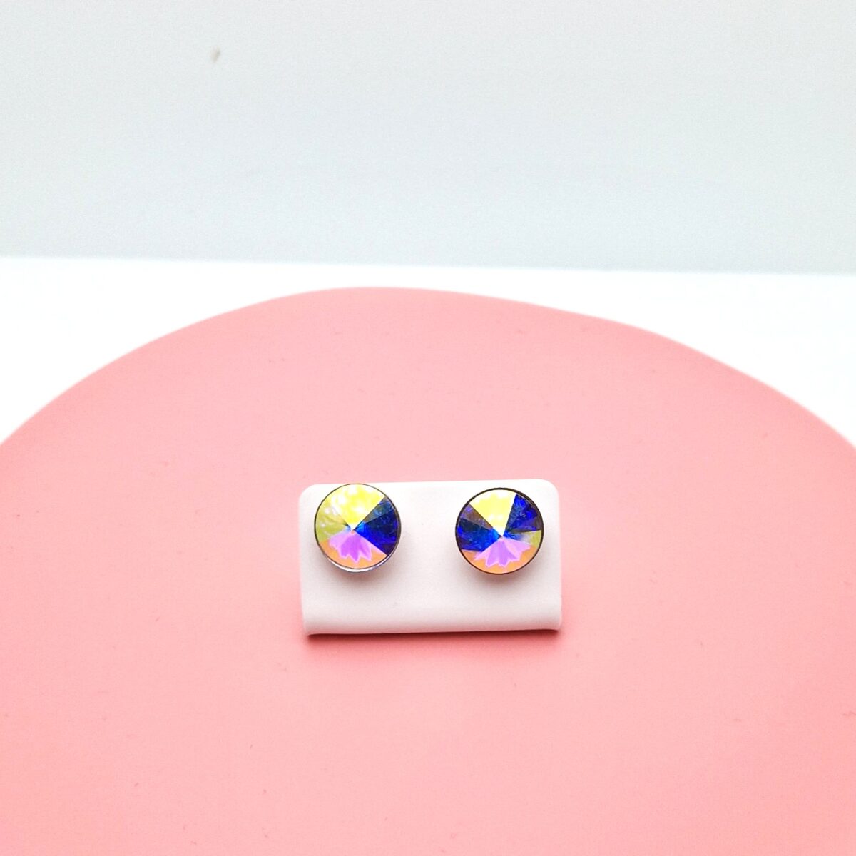 12 mm Rivoli Swarovski kristályos fülbevaló - Crystal AB