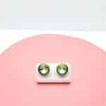 12 mm Rivoli Swarovski kristályos fülbevaló - Peridot