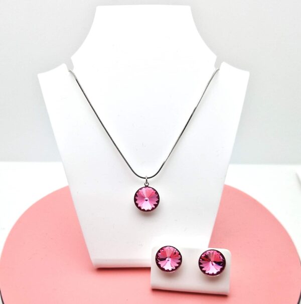 12 mm Rivoli Swarovski kristályos ékszerszett - Rose