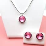 12 mm Rivoli Swarovski kristályos ékszerszett - Rose