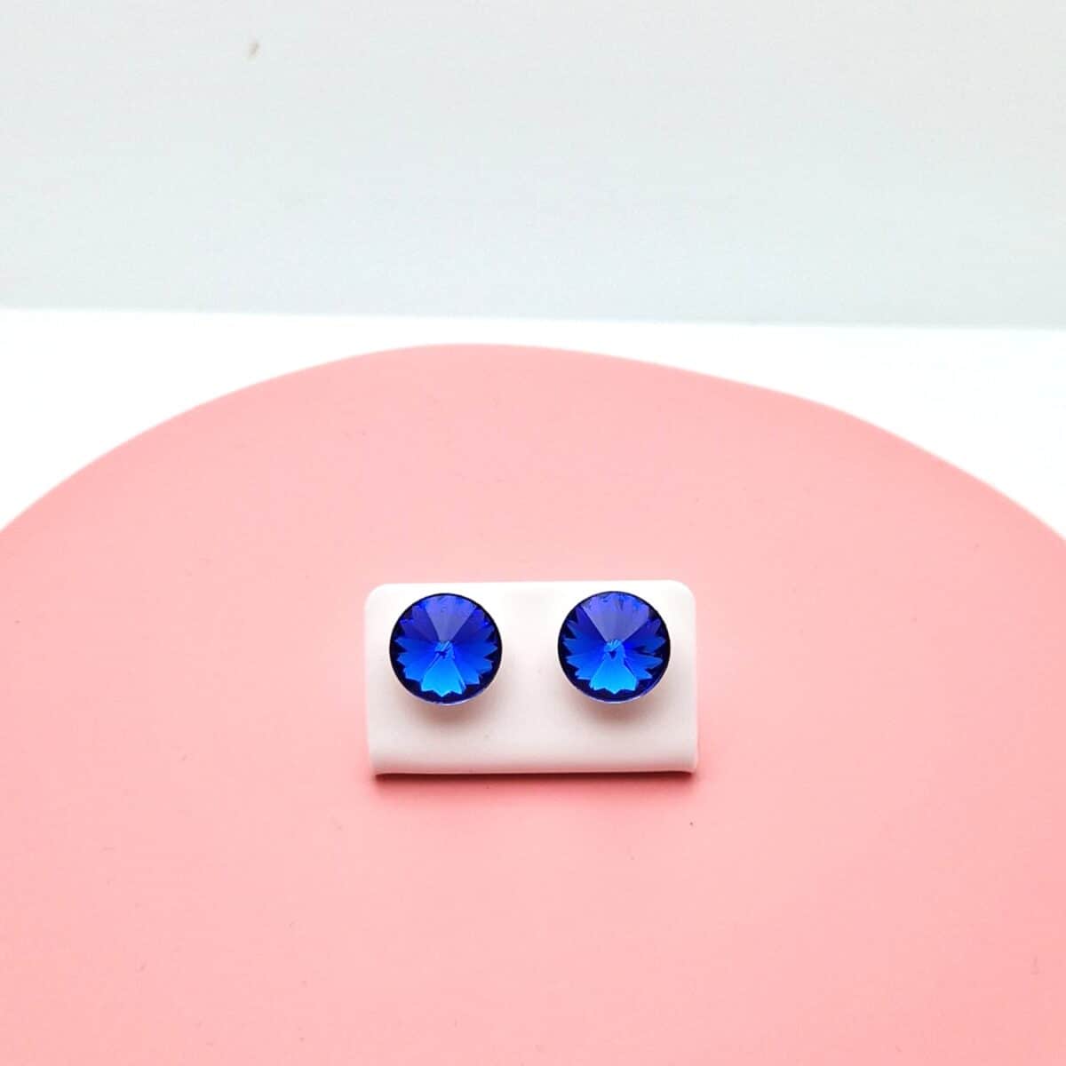 12 mm Rivoli Swarovski kristályos ékszerszett - Sapphire