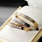 CZ cirkónia kristályos ezüst színű nemesacél gyűrű