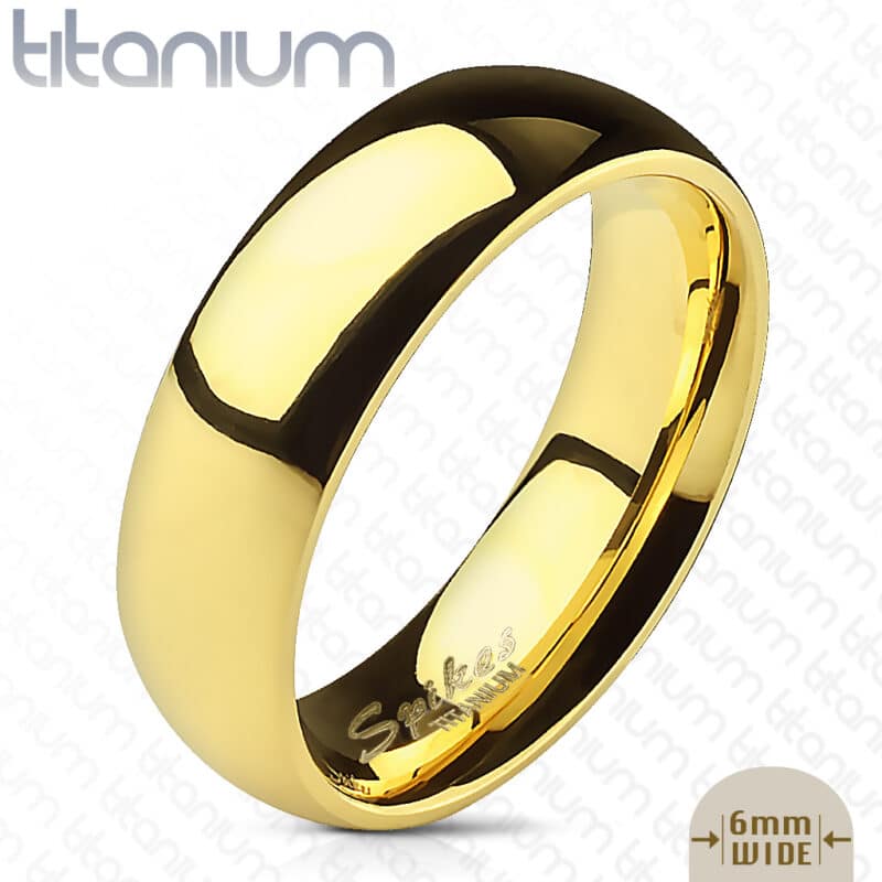 Arany színű titanium karikagyűrű