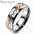 Titanium karikagyűrű rózsaarany színben
