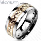 Titanium karikagyűrű rózsaarany színben