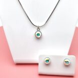 6 mm Chaton Swarovski kristályos ékszerszett - Crystal AB