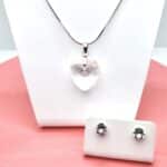 18 mm Szív Swarovski kristályos ékszer szett- Crystal