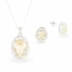 Swarovski kristályos ezüst ékszerszett - Brilliance Oval Golden Shadow