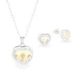 Swarovski kristályos ezüst ékszerszett - Brilliance Heart Arany