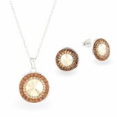 Swarovski kristályos ezüst ékszer szett - Rivoli Orbit Arany