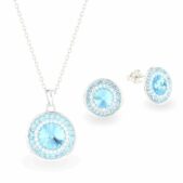 Swarovski kristályos ezüst ékszer szett - Rivoli Orbit Kék