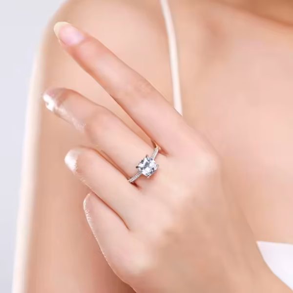 Liana 925 ezüst eljegyzési gyűrű cirkónia kristállyal