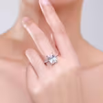 Hessi 925 ezüst eljegyzési gyűrű cirkónia kristállyal