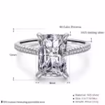 Hessi 925 ezüst eljegyzési gyűrű cirkónia kristállyal