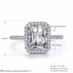 Zanira 925 ezüst eljegyzési gyűrű cirkónia kristállyal