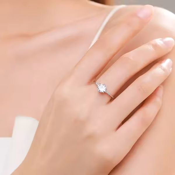 Susan 925 ezüst eljegyzési gyűrű cirkónia kristállyal